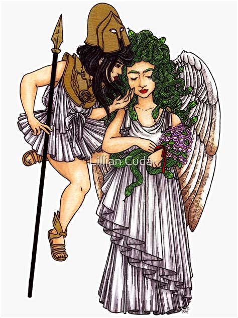 Athena Medusa Sticker For Sale By LillianCuda Redbubble