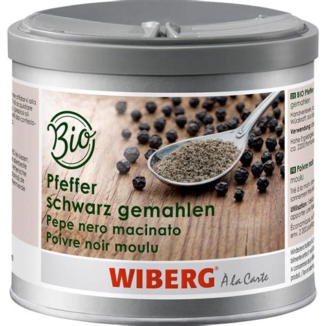 Transgourmet Österreich Wiberg Bio Pfeffer schwarz gemahlen 470 ml