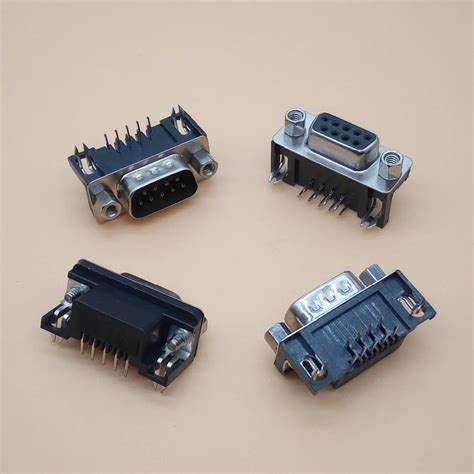 Pcs Dr Female Male Pcb Mount Serial Port Connector Right Angle D Sub