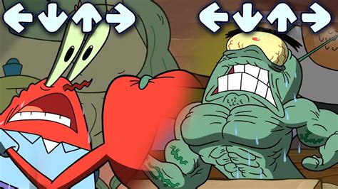 Mr Krabs Vs Plankton In Friday Night Funkin Fnf Arm Wrestling Epic