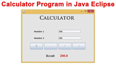 Calculator Program In Java Eclipse YouTube