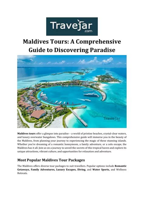 Ppt Maldives Tours A Comprehensive Guide To Discovering Paradise