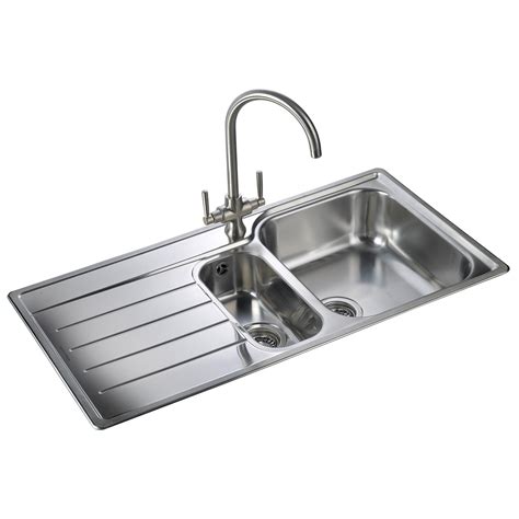 Rangemaster Oakland 985 X 508mm Stainless Steel 15b Inset Kitchen Sink