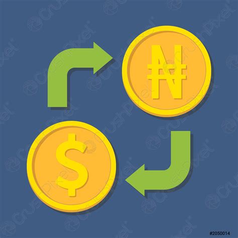 Currency exchange Dollar and Naira Vector illustration - stock vector
