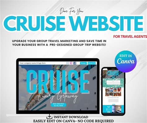 Cruise Done For You Group Travel Website Travel Agent Website