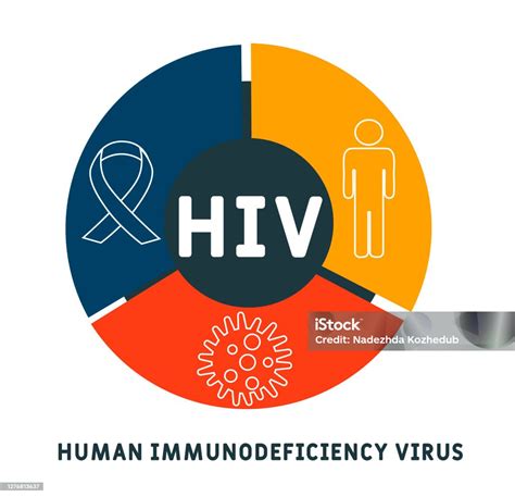 Vetores De Hiv Imunodeficiência Humana Acrônimo Conceito Médico De