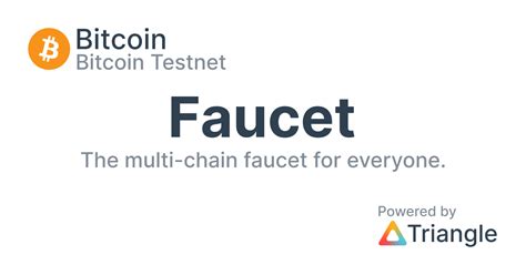 Bitcoin Testnet Faucet By Triangle