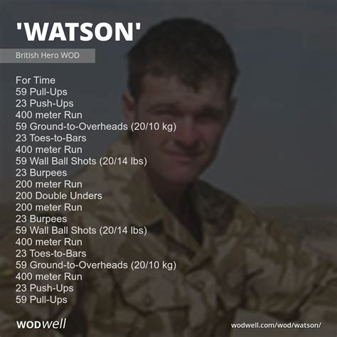 "Watson" Workout, British Hero WOD | WODwell