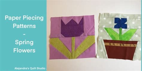 Paper Piecing Pattern Spring Flowers Free