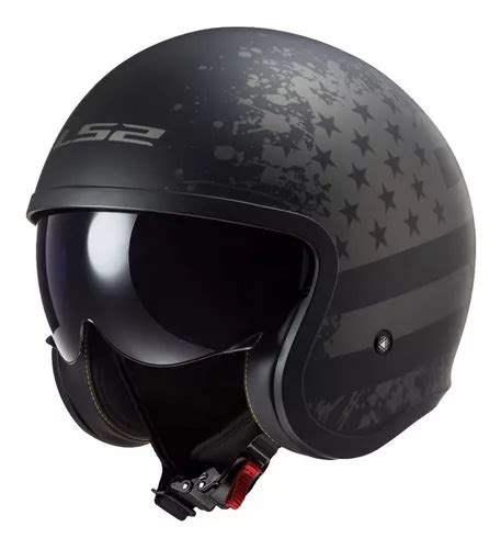 Casco Abierto Ls Spitfire Black Flag Negro Mate Meses Sin Inter S