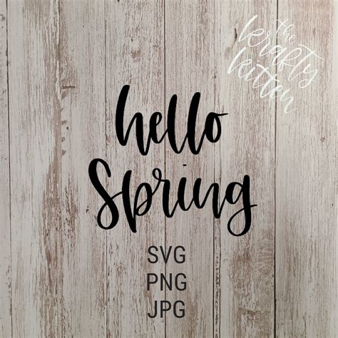 Hallo Frühling SVG Frühling Svg Ostern Svg SVG Datei Zitat SVG