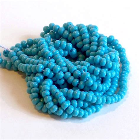 Opaque Turquoise Blue 6 0 Czech Glass Seed Beads Preciosa Etsy