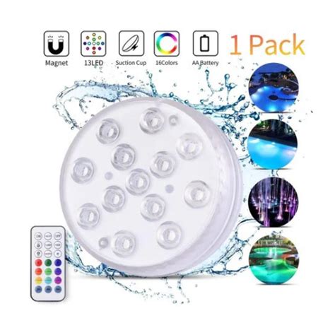 Lâmpada Luz Led Rgb Piscina Aquário Jardim Prova D água em Promoção