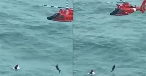 Hombre sobrevive aferrado a una nevera en el mar al paso de huracán