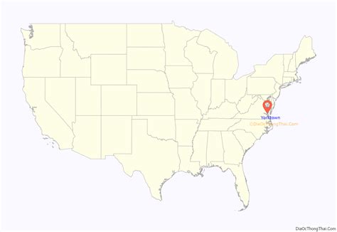 Map of Yorktown CDP, Virginia