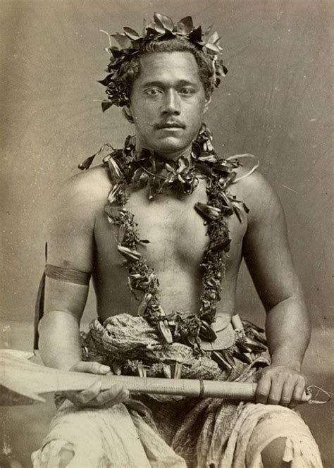 Solomon Islands Studio Portrait Of A Man With Head And Arm Adornments