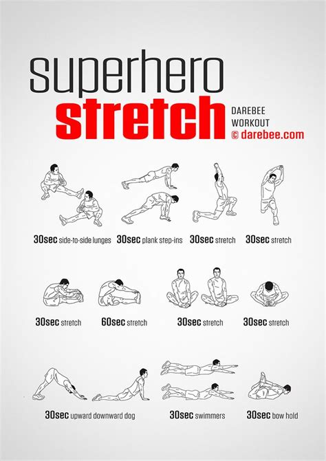 Superhero Stretch Evening Workout Stretches Before Workout