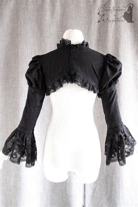 Black Goth Shrug M L Victorian Gothic Halloween 2019 Etsy Victorian