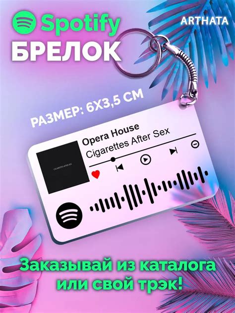 Spotify Брелок Cigarettes after sex opera house купить на OZON по низкой цене