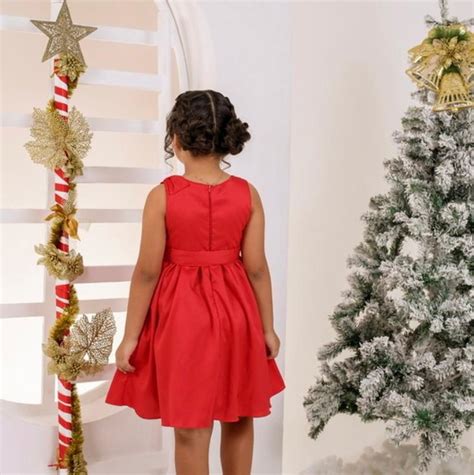 Vestido Vermelho Infantil Natal Elo Produtos Especiais