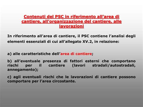 Ppt Titolo Iv D Lgs I Contenuti Del Psc Powerpoint