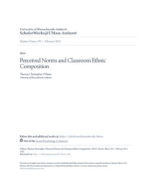 Fillable Online Scholarworks Umass Perceived Norms And Classroom Ethnic