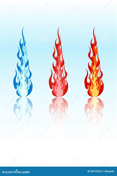 Vector Colored Flames Stock Vector Illustration Of Icon 3973254