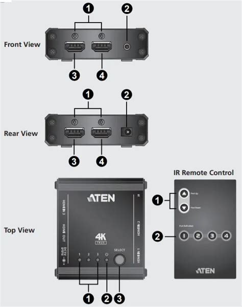 ATEN VS381B 3 Port True 4K HDMI Switch User Guide