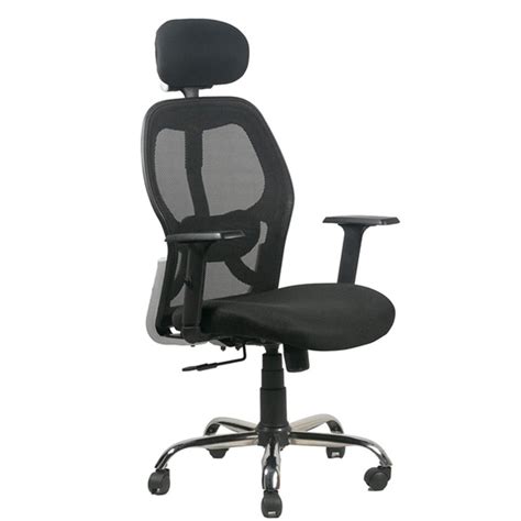 Matrix High Back Mesh Office Chair With Armrest And Headrest Black At