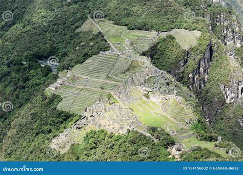 Aerial View Of Machu Picchu Peru Stock Photo Image Of Monument