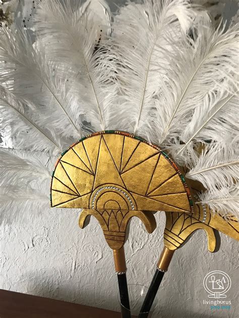 Ancient Egyptian Ostrich Feather Fans Set Of Etsy