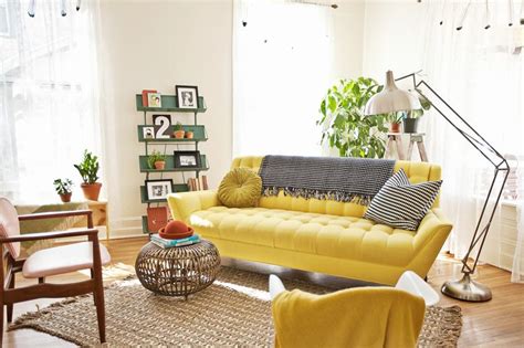 How To Design With And Around A Yellow Living Room Sofa