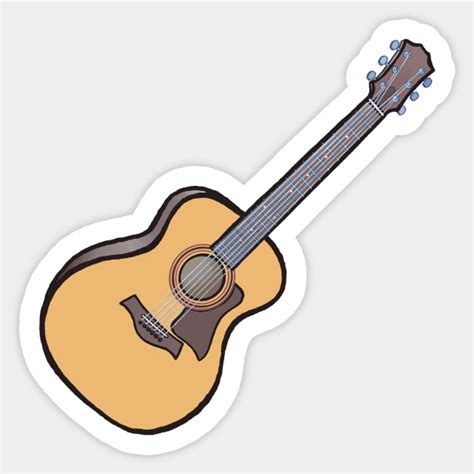 Acoustic Guitar Acoustic Guitar Sticker Teepublic