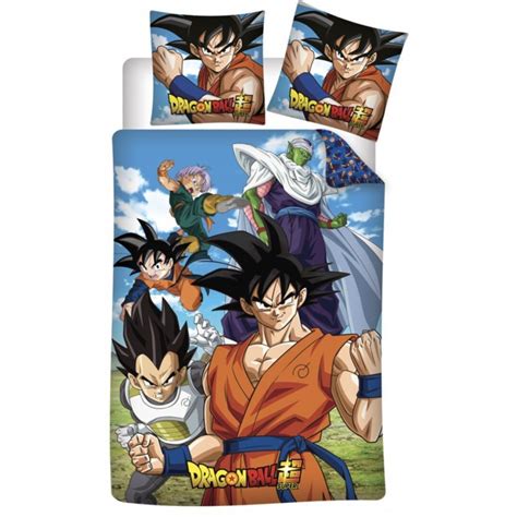 Dragon Ball Z Parure De Lit Manga Goku Et Vegeta Housse De Couette