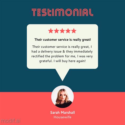 Customer Service Testimonial Template - Mediamodifier