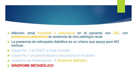 NEFROPATÍA RENAL DIABÉTICA NEFROPATIA DIABETICA PPT