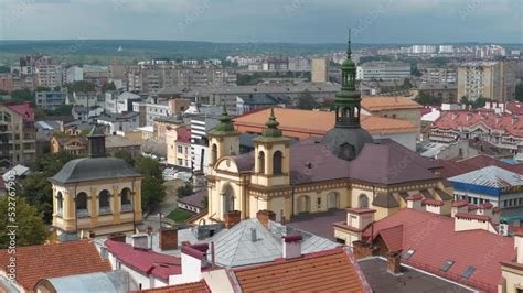 View At Ivano Frankivsk City And Church Of Blessed Virgin Mary From