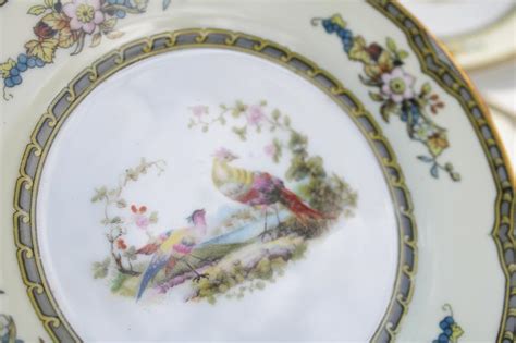 Pheasants Pattern Vintage Windsor Noritake M Mark China Bread Plates