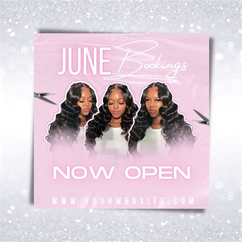June Bookings Open Flyer Appointments Available Salon Book Now Hair