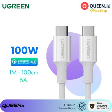 Jual UGREEN Kabel Data Charger USB Type C To C 1M 100cm 5A 100W PD