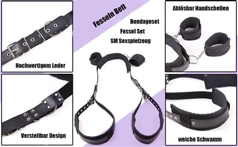 Amazon De Bdsm Bondage Set Leder Handschellen Kit Reverse Bondage