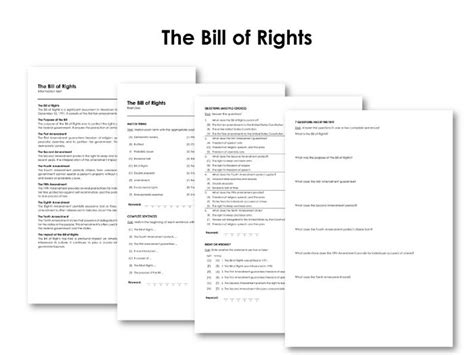 The Bill Of Rights Teaching Resources