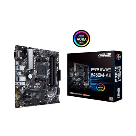 ASUS MB PRIME B450M A II AMD B450AM44xDDR4 VGA DVI HDMImicro ATX