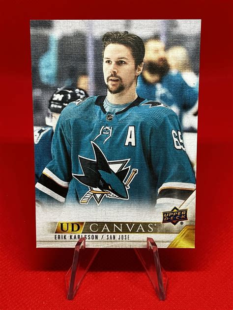 2022 23 Upper Deck Series 1 Erik Karlsson UD Canvas No C66 San Jose