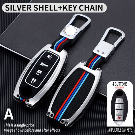 Luminous Alloy Car Key Fob Case Cover Holder For Nissan Altima Maxima