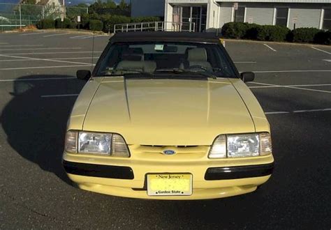 Tropical Yellow 1989 Ford Mustang Lx 50l Sport Convertible