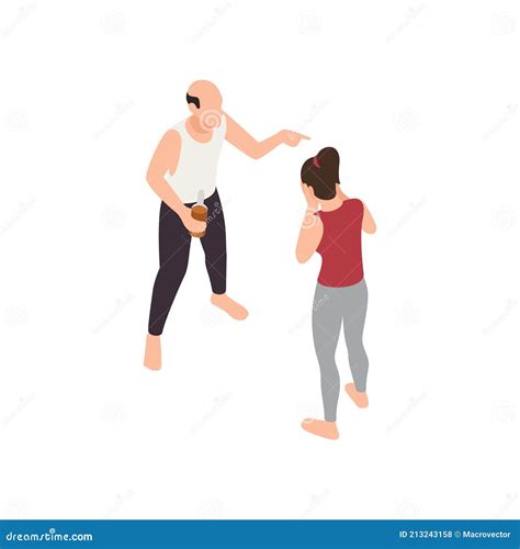 Arguing Neighbors Conflict Composition Stock Vector - Illustration of