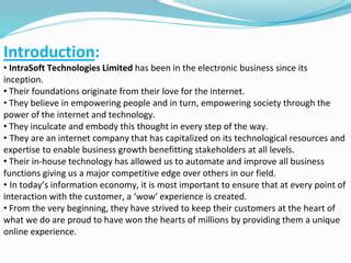 SCM CRM Intrasoft Case Study PPT