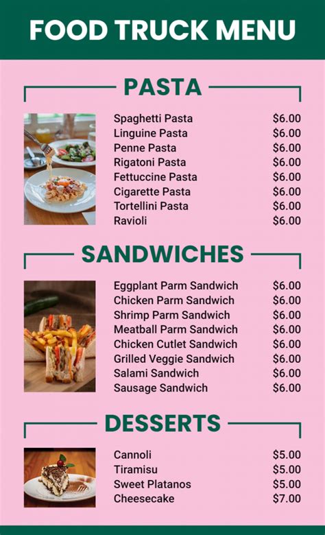 How To Design A Food Truck Menu Using Templates Photoadking