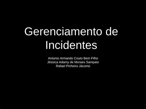 Pdf Gerenciamento De Incidentes Dokumentips